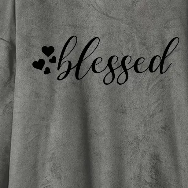 Blessed Cute Love Hearts Hooded Wearable Blanket