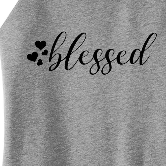 Blessed Cute Love Hearts Women’s Perfect Tri Rocker Tank