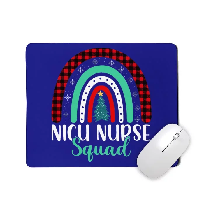 Boho Christmas Leopard Rainbow NICU Nurse Squad Nursing Mousepad