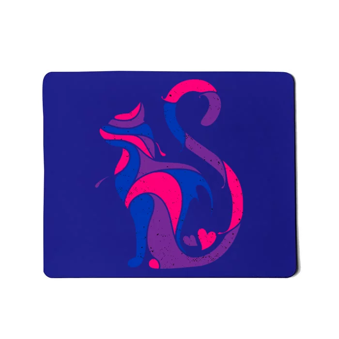 Bisexual Cat Lgbt Ally Support Cat Lover Pride Month Funny Gift Mousepad