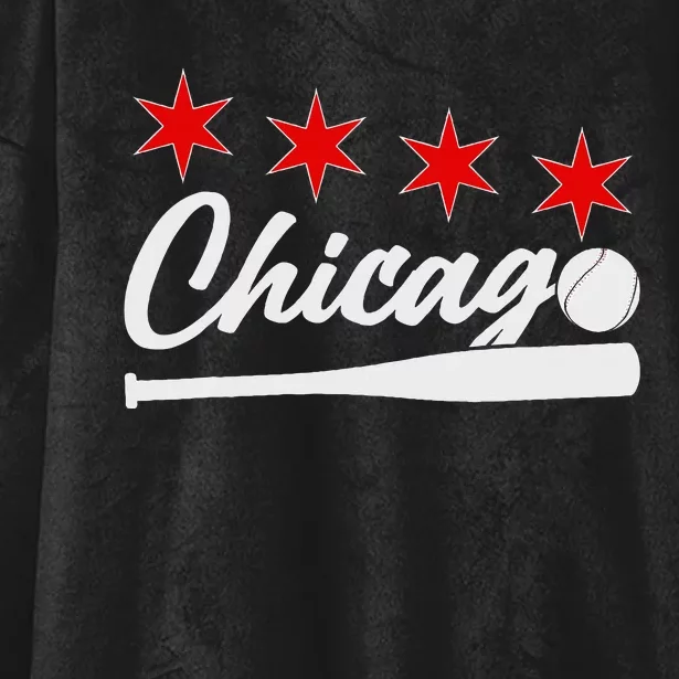 Baseball Chicago Lover Cute Chicago Baseball Bat American Hooded Wearable Blanket