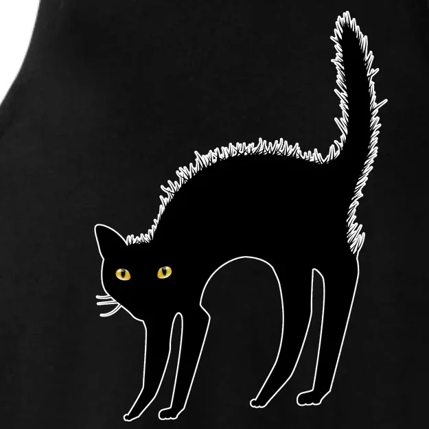 Black Cat Lover Gift Ladies Tri-Blend Wicking Tank