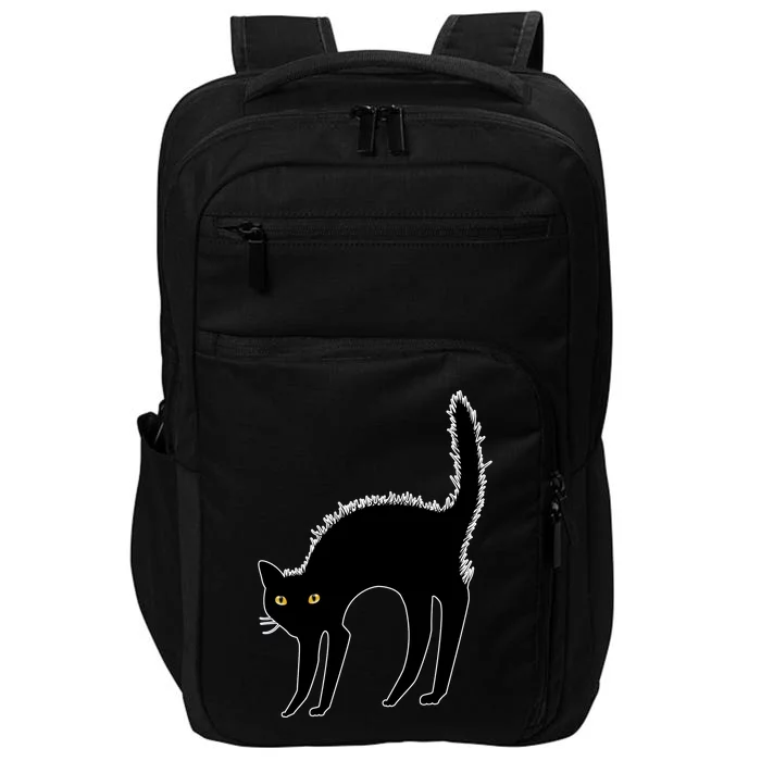 Black Cat Lover Gift Impact Tech Backpack