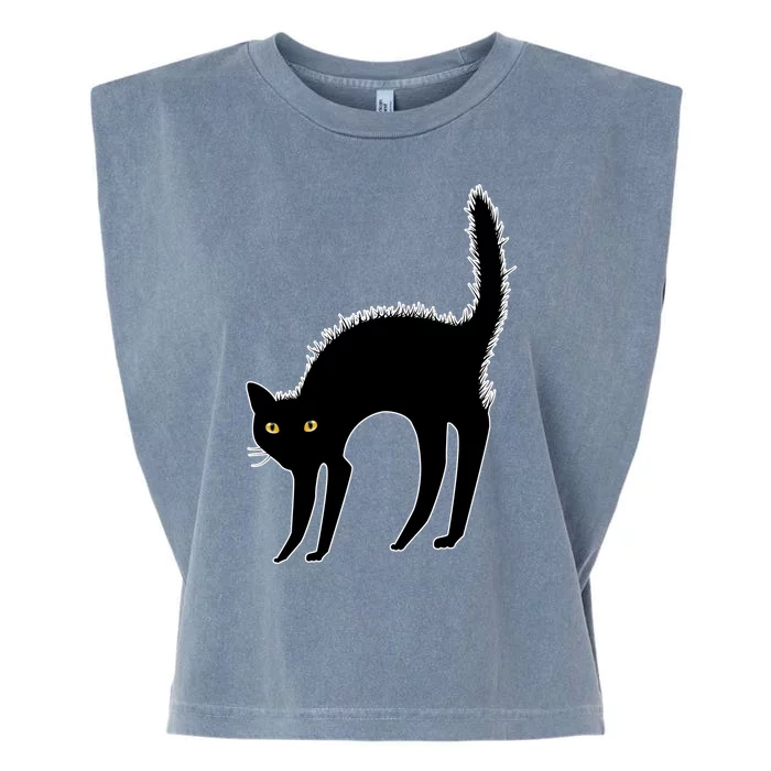 Black Cat Lover Gift Garment-Dyed Women's Muscle Tee