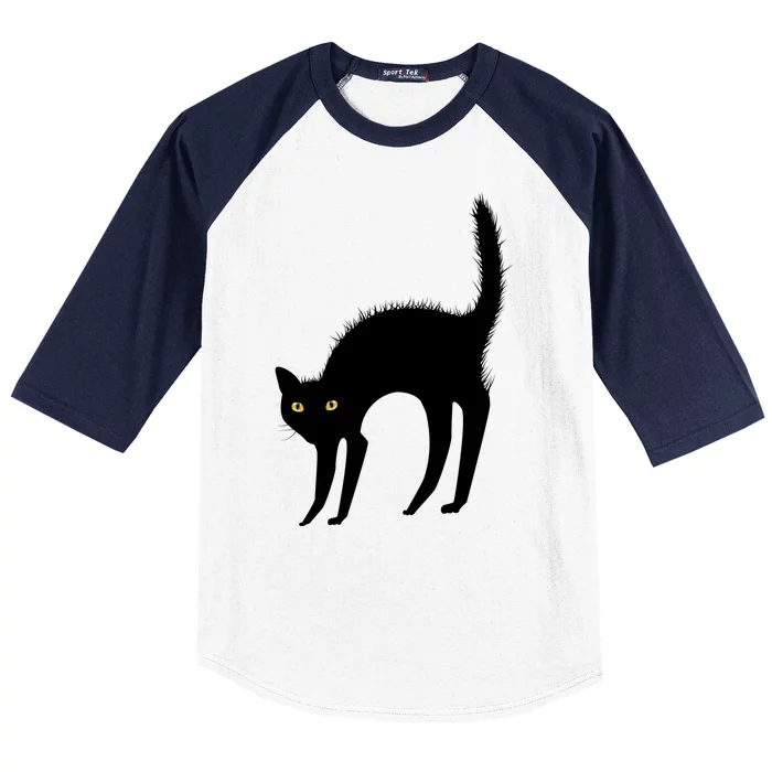 Black Cat Lover Gift Baseball Sleeve Shirt