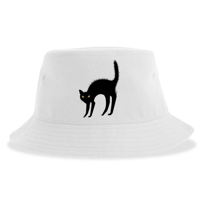 Black Cat Lover Gift Sustainable Bucket Hat