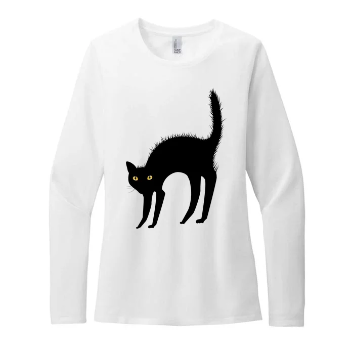 Black Cat Lover Gift Womens CVC Long Sleeve Shirt