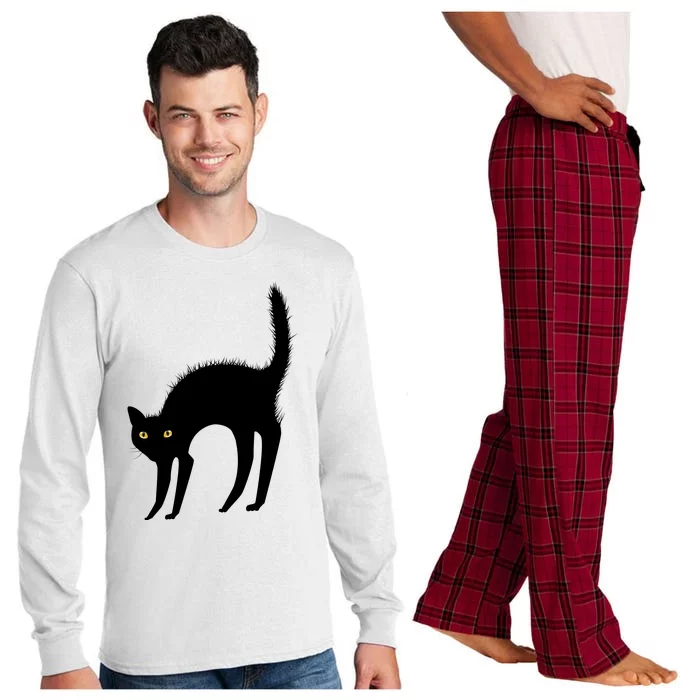 Black Cat Lover Gift Long Sleeve Pajama Set