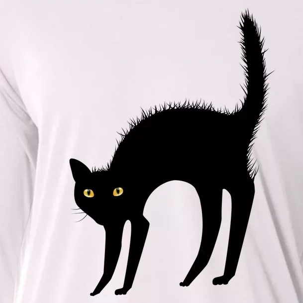 Black Cat Lover Gift Cooling Performance Long Sleeve Crew