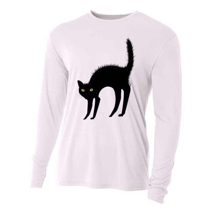 Black Cat Lover Gift Cooling Performance Long Sleeve Crew