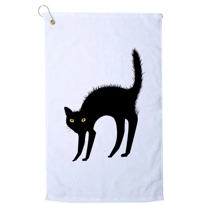 Black Cat Lover Gift Platinum Collection Golf Towel