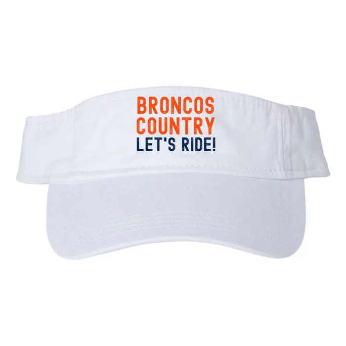 Broncos Country LetS Ride! Sports Team Fans Valucap Bio-Washed Visor