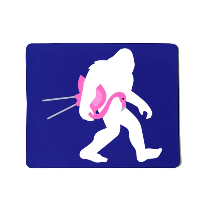 Bigfoot Carrying Lawn Flamingo Funny Sasquatch Gift Mousepad