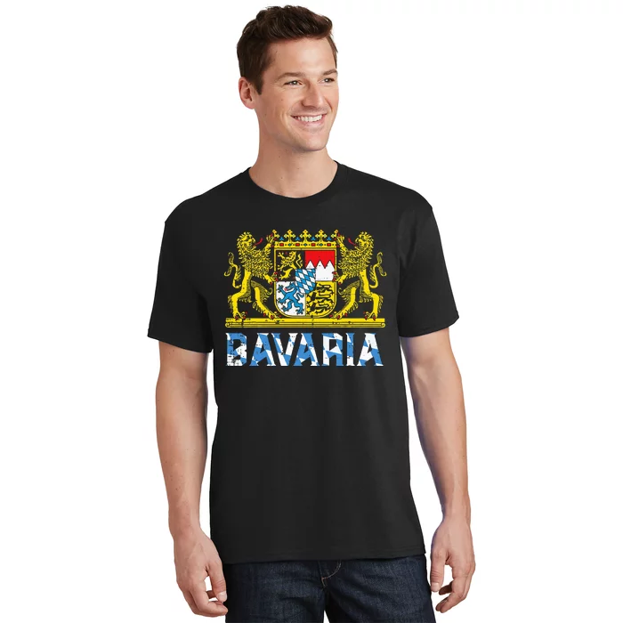 Bavaria Crest Lion Vintage German Oktoberfest T-Shirt