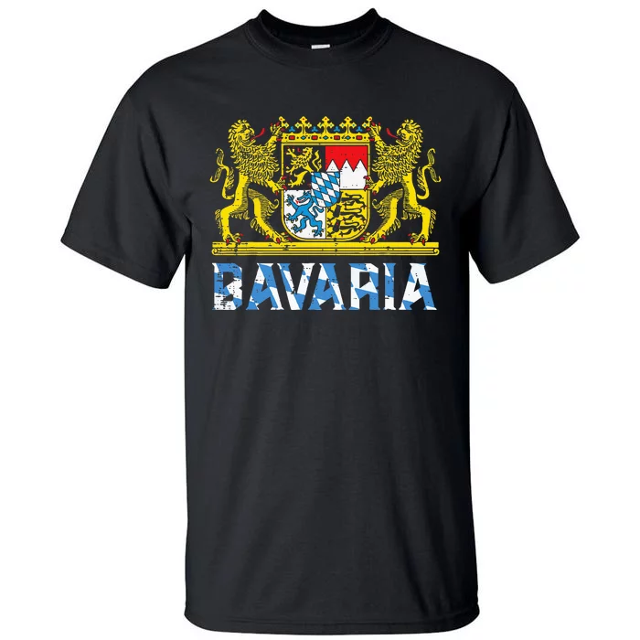 Bavaria Crest Lion Vintage German Oktoberfest Tall T-Shirt