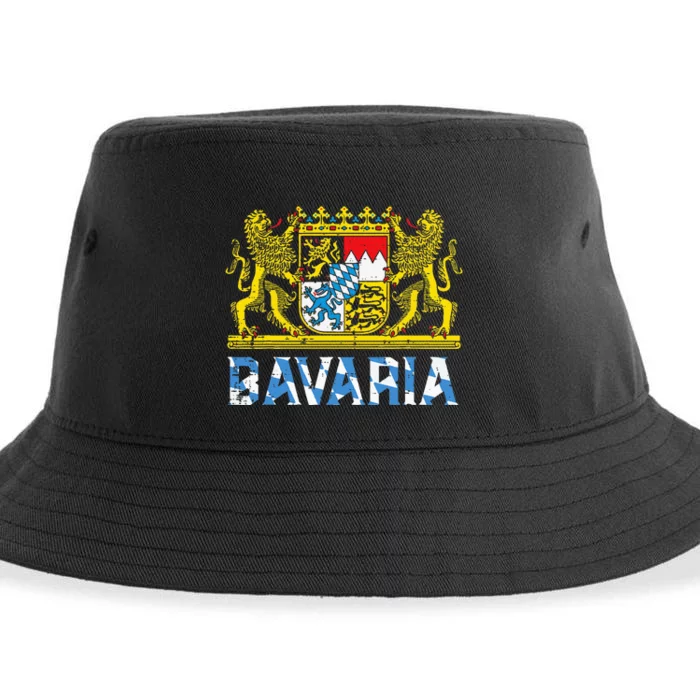 Bavaria Crest Lion Vintage German Oktoberfest Sustainable Bucket Hat