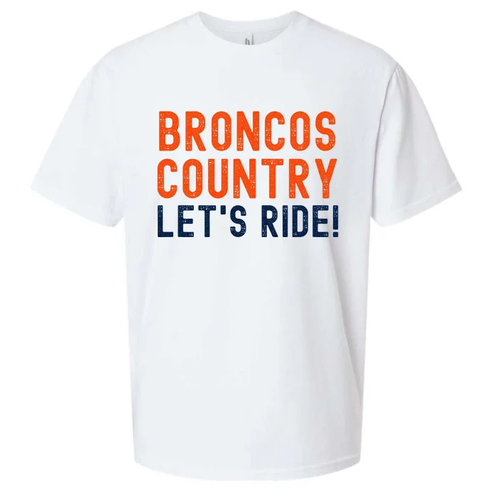 Broncos Country LetS Ride! Sports Team Fans Sueded Cloud Jersey T-Shirt