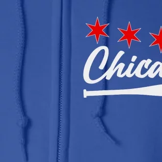 Baseball Chicago Lover Cute Chicago Baseball Bat American Full Zip Hoodie