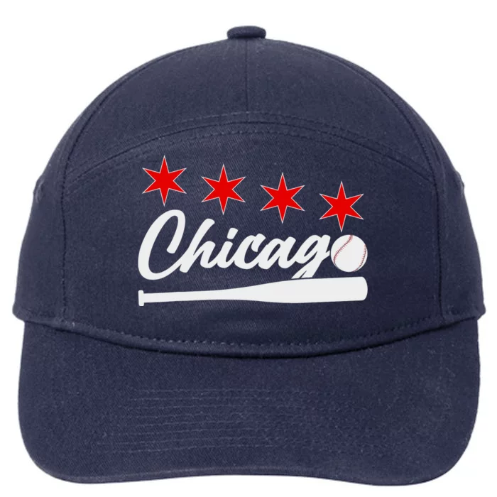 Baseball Chicago Lover Cute Chicago Baseball Bat American 7-Panel Snapback Hat