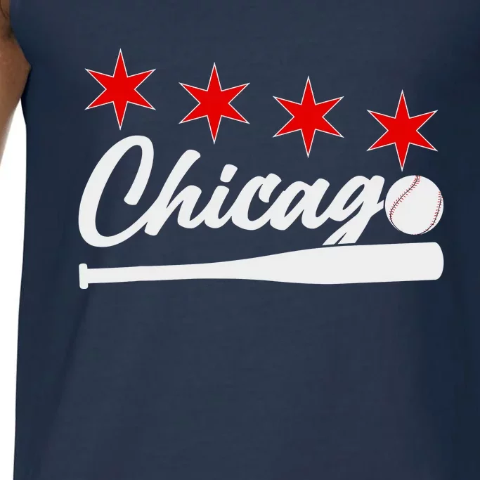 Baseball Chicago Lover Cute Chicago Baseball Bat American Comfort Colors® Tank Top