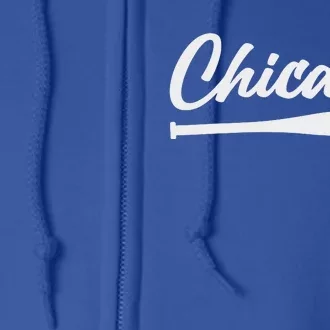 Baseball Chicago Lover Cute Chicago Baseball Bat American Full Zip Hoodie