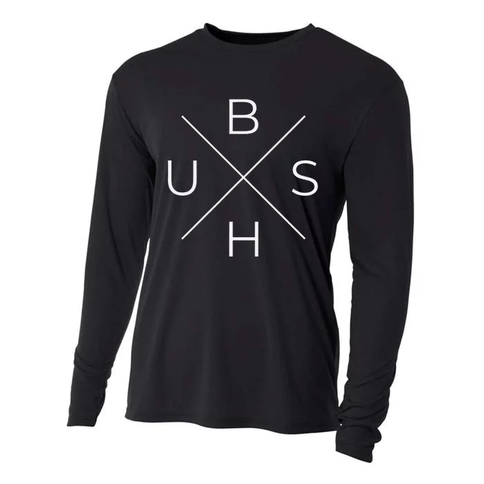 Bush – Cross Logo Cooling Performance Long Sleeve Crew