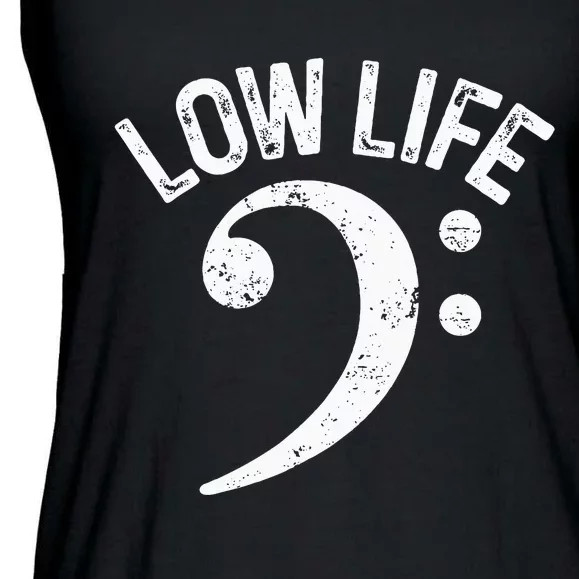 Bass Clef Low Life Music Marching Band Low Brass Bass Note Ladies Essential Flowy Tank