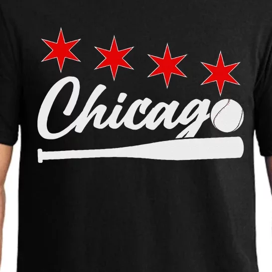 Baseball Chicago Lover Cute Chicago Baseball Bat American Pajama Set