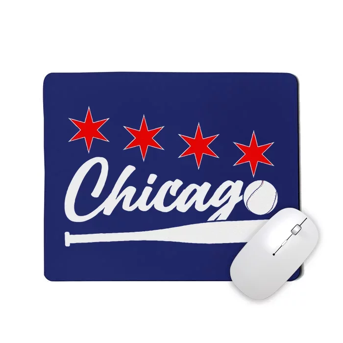 Baseball Chicago Lover Cute Chicago Baseball Bat American Mousepad