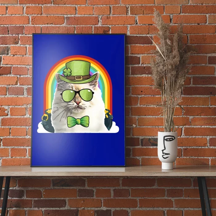 Bir Cat Leprechaun Funny St Patricks Day Gift Poster