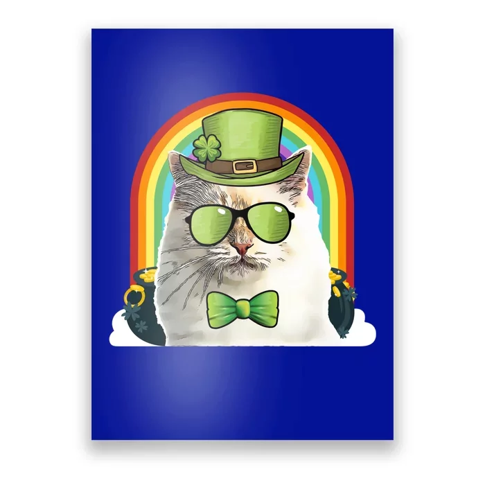 Bir Cat Leprechaun Funny St Patricks Day Gift Poster