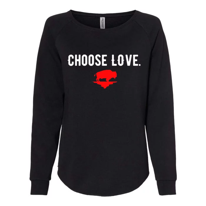 Buffalo Choose Love Choose Love Bills Womens California Wash Sweatshirt