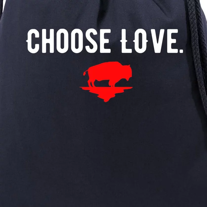 Buffalo Choose Love Choose Love Bills Drawstring Bag