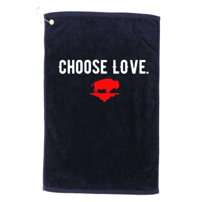 Buffalo Choose Love Choose Love Bills Platinum Collection Golf Towel