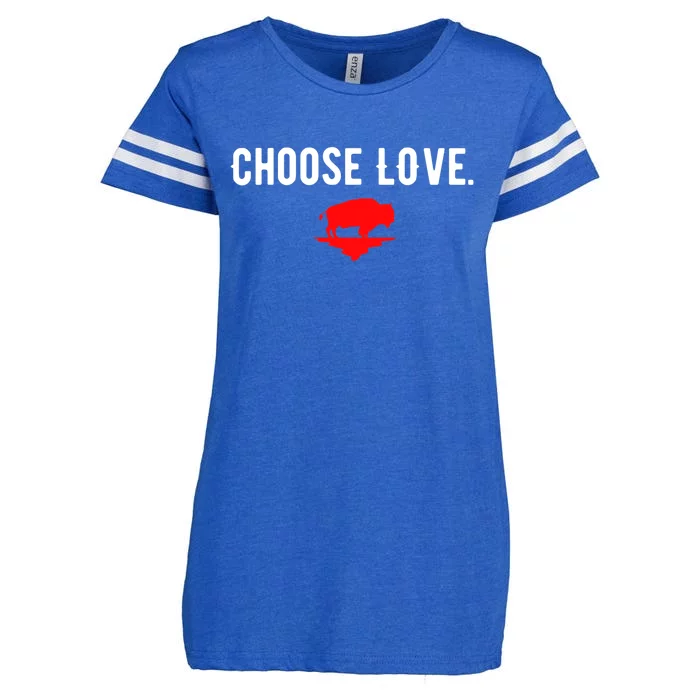 Buffalo Choose Love Choose Love Bills Enza Ladies Jersey Football T-Shirt