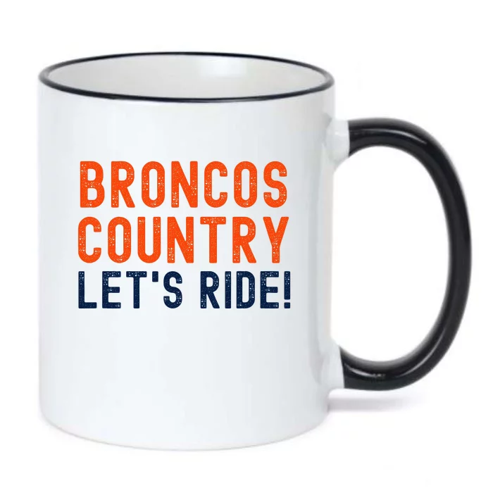 Broncos Country LetS Ride! Sports Team Fans Black Color Changing Mug