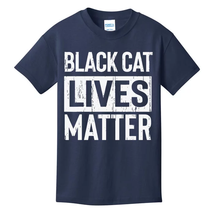 Black Cat Lives Matter Funny Gift Kids T-Shirt