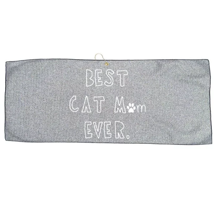 Best Cat Mom Ever Large Microfiber Waffle Golf Towel