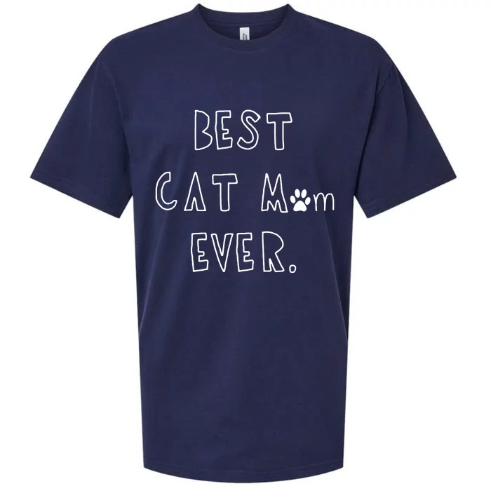 Best Cat Mom Ever Sueded Cloud Jersey T-Shirt