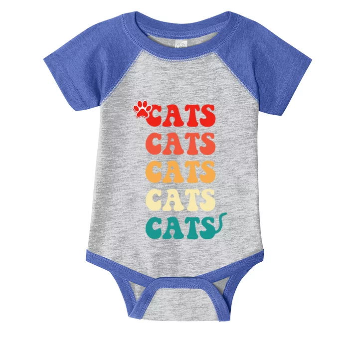 Best Cat Mom Ever Vintage Retro Cat Mommy Cat Mother Infant Baby Jersey Bodysuit