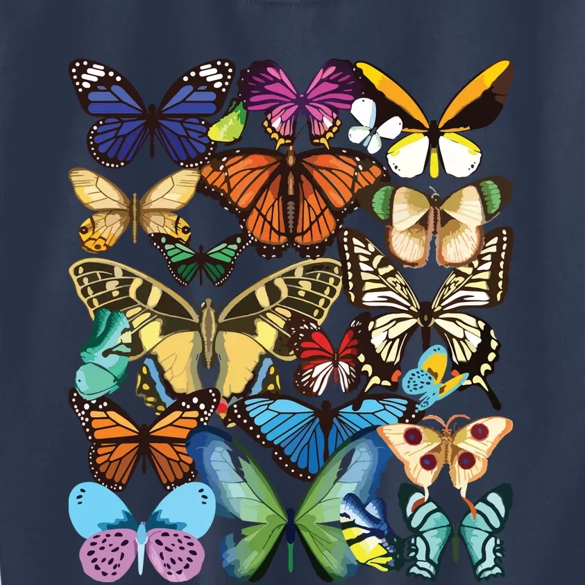 Butterfly Collection Monarch Butterfly Lover Butterflies Kids Sweatshirt