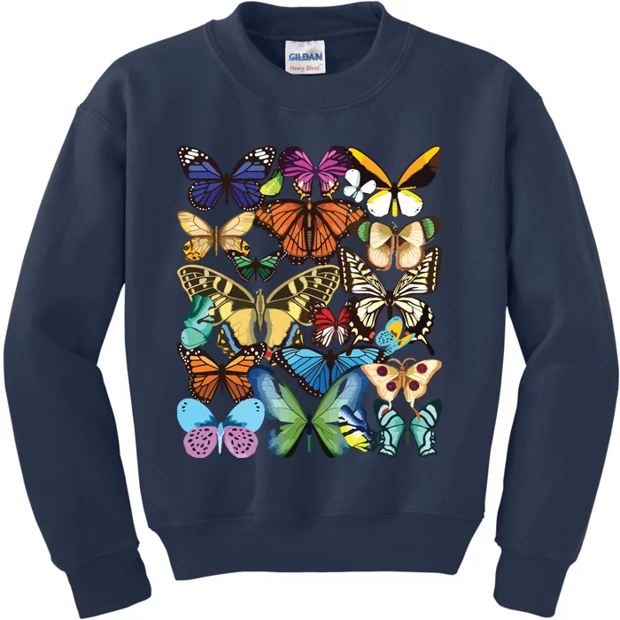 Butterfly Collection Monarch Butterfly Lover Butterflies Kids Sweatshirt