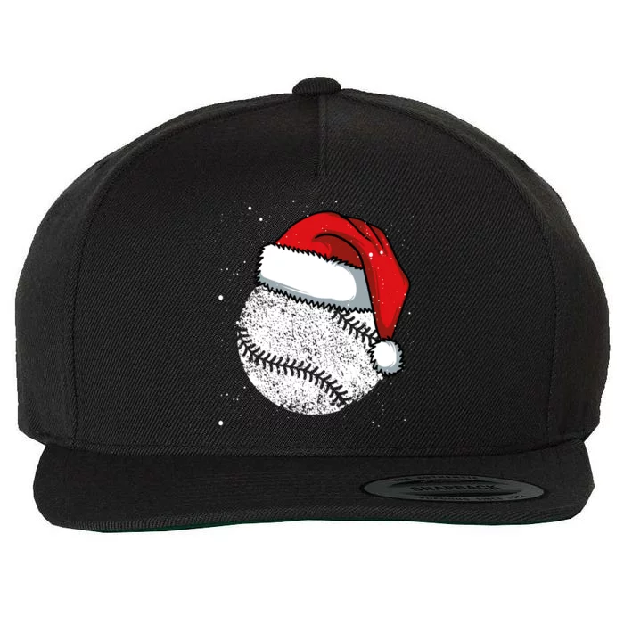 Baseball Christmas Merry Xmas Santa Claus Pitcher Catcher Cool Gift Wool Snapback Cap