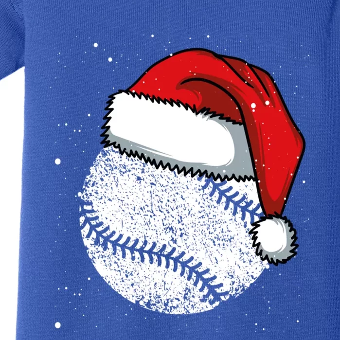 Baseball Christmas Merry Xmas Santa Claus Pitcher Catcher Cool Gift Baby Bodysuit