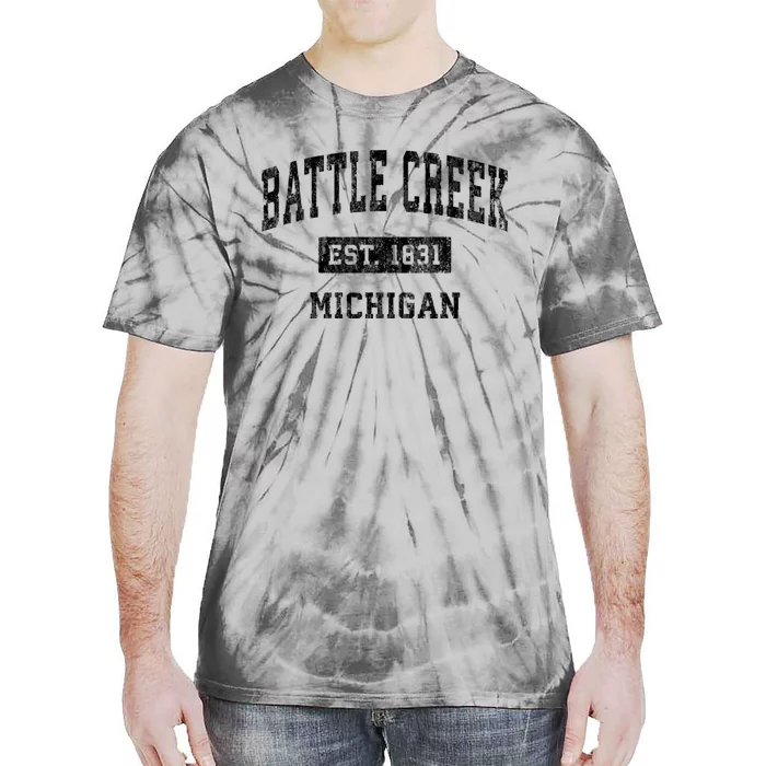 Battle Creek Michigan Mi Vintage Sports Tie-Dye T-Shirt