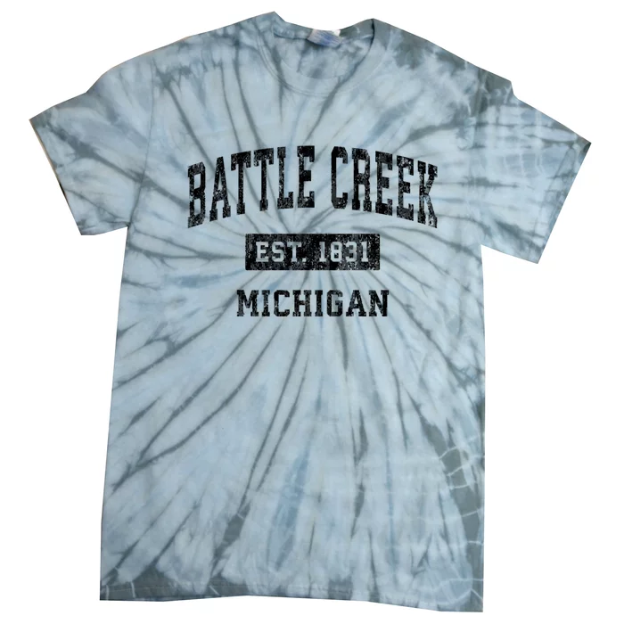 Battle Creek Michigan Mi Vintage Sports Tie-Dye T-Shirt