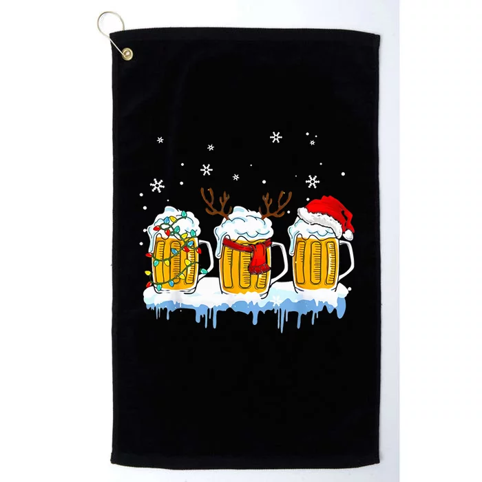 Beer Christmas Mug Santa Reinbeer Xmas Lights Pajamas Platinum Collection Golf Towel