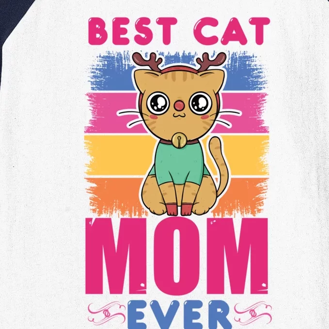 Best Cat Mom Evers Gift Baseball Sleeve Shirt