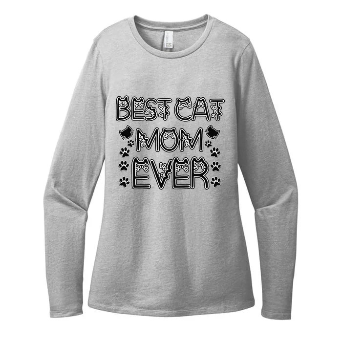 Best Cat Mom Ever Womens CVC Long Sleeve Shirt