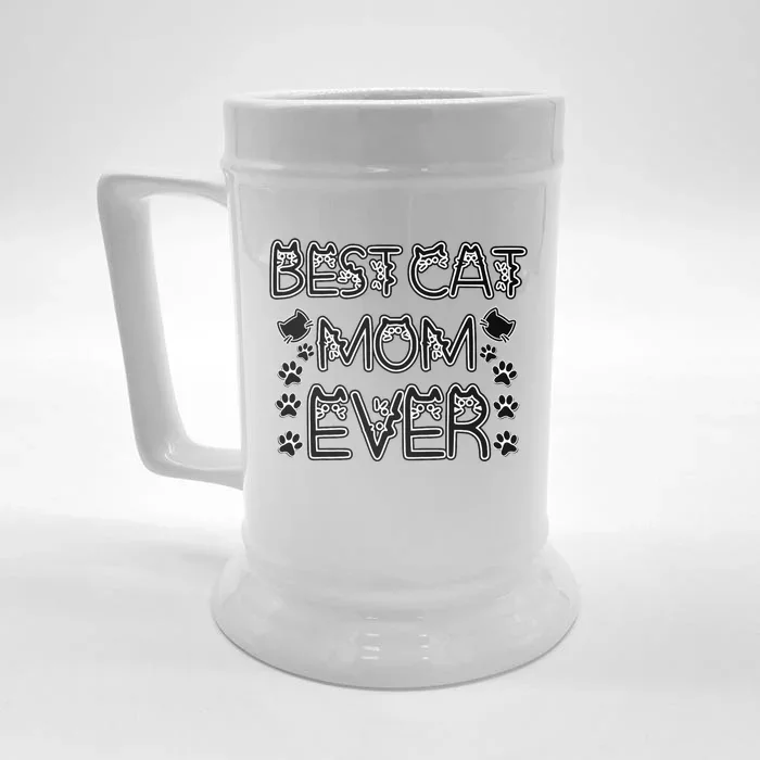 Best Cat Mom Ever Front & Back Beer Stein